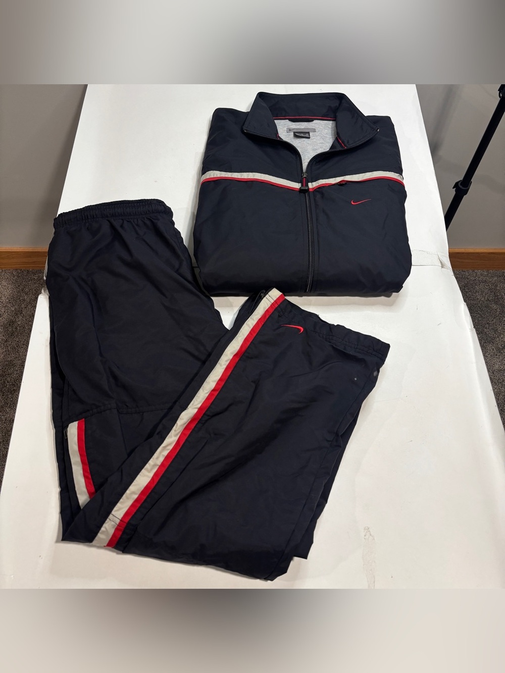 Vintage Nike Tracksuit Men’s Medium Y2K Lined Windbreaker Jacket Pants Set